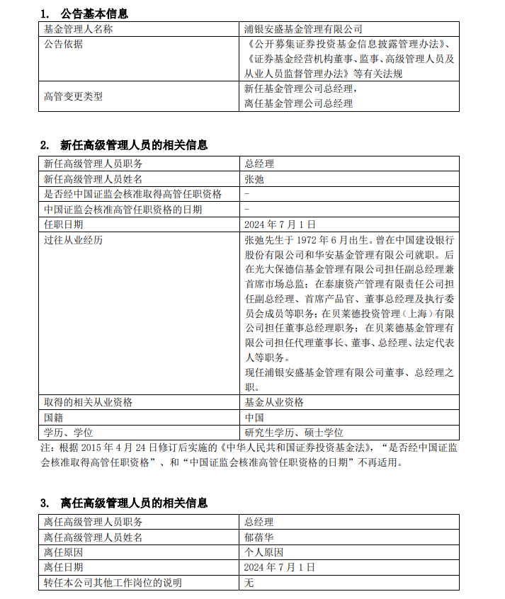 总经理变动！公募基金大消息-公闻财经